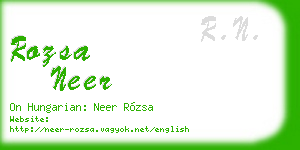 rozsa neer business card